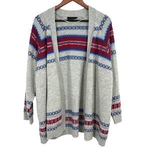 Lane Bryant Plus Size 18/20 Open Front Cozy Winter Christmas Sweater Shirt Top